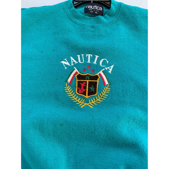 Vintage 90s Nautica Embroidered Pullover Sweatshirt size XL - Picture 9 of 9
